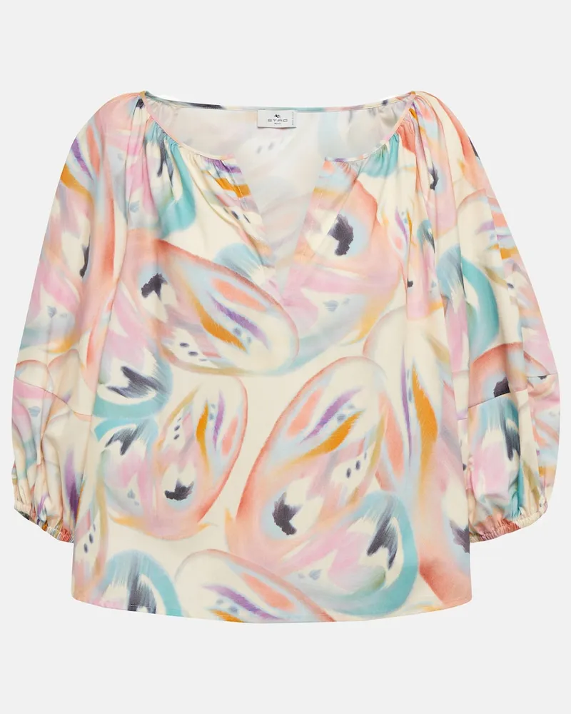Etro Blusa oversize con stampa Multicolore