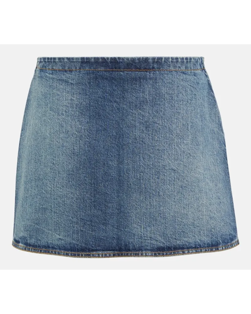 Alaïa AlaÃ¯a Minigonna di jeans Blu