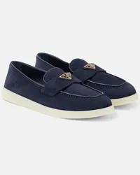 Prada Mocassini Saint Tropez in suede Blu