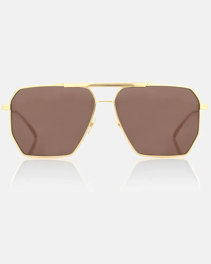 Bottega Veneta Occhiali da sole squadrati Oro