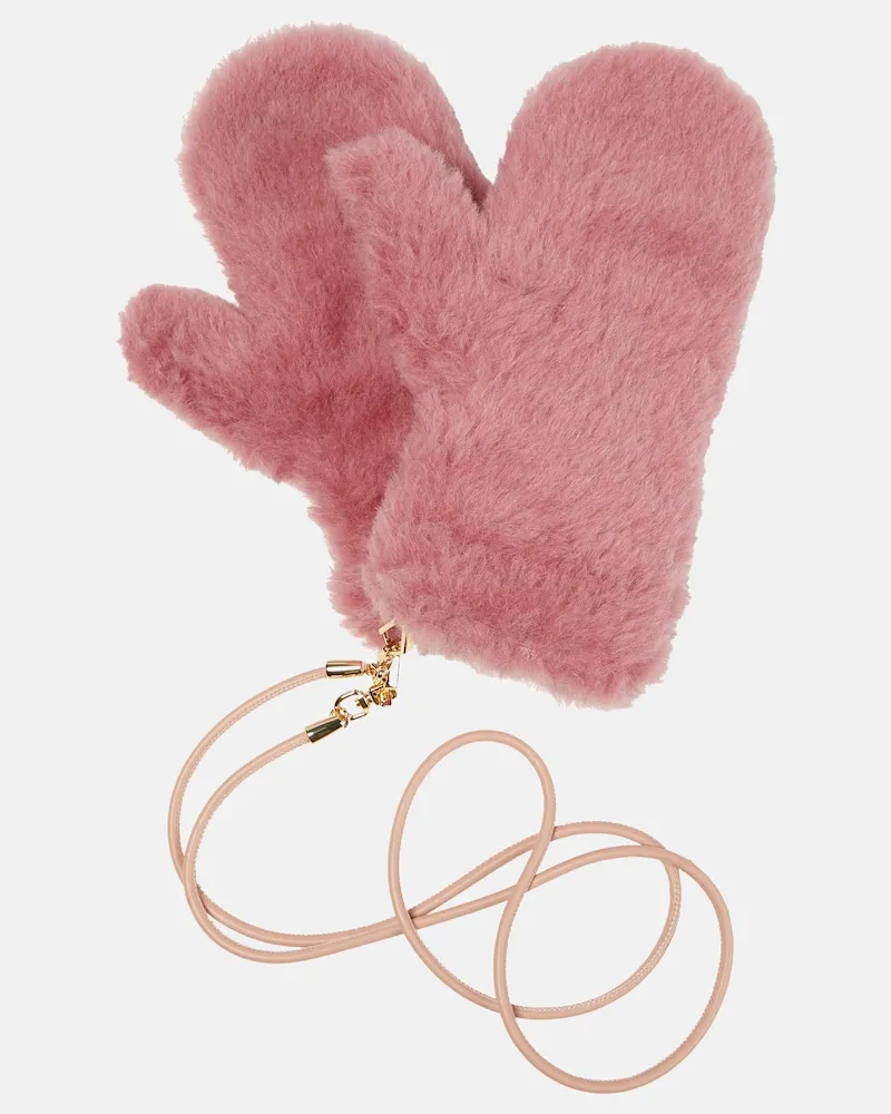 Max Mara Muffole Ombrato in teddy Rosa