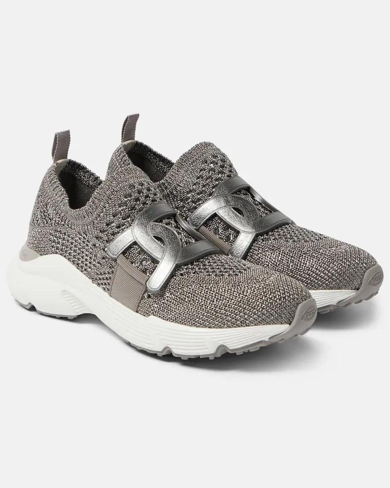 TOD'S Sneakers Sport Run con pelle Grigio