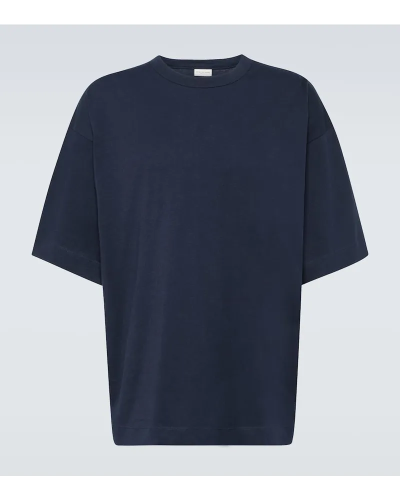 Dries van Noten T-shirt in jersey di cotone Blu