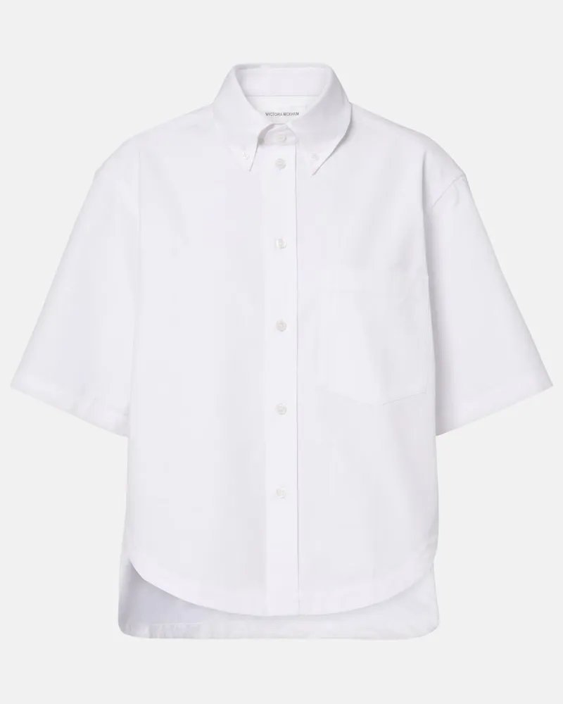 Victoria Beckham Camicia in cotone oversize Bianco