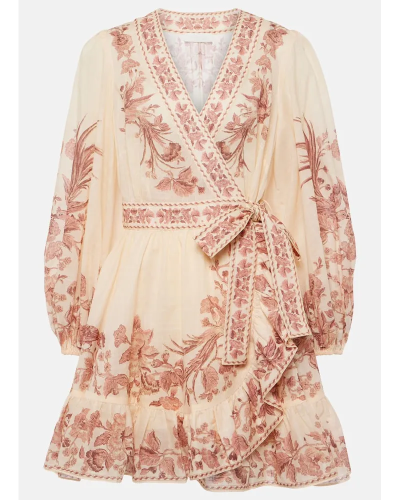 Zimmermann Abito a portafoglio in cotone Bianco