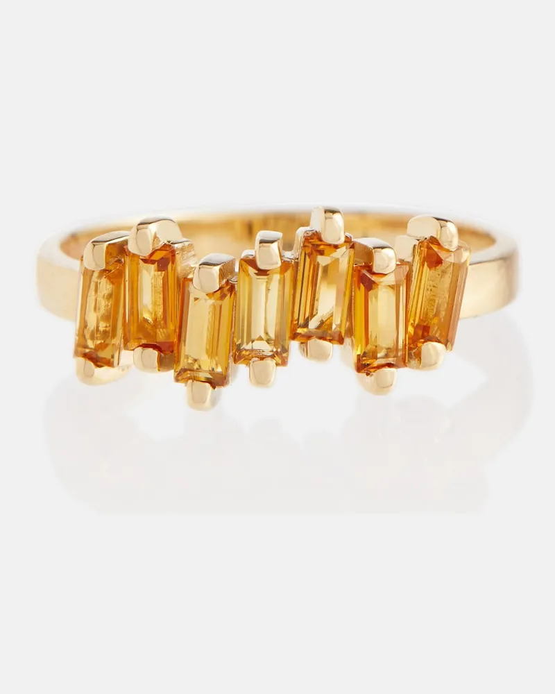 Suzanne Kalan Anello in oro 14kt con quarzo citrino Arancione