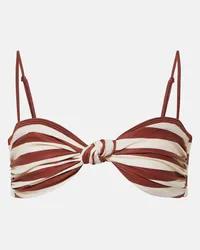 Johanna Ortiz Top bikini a righe Multicolore