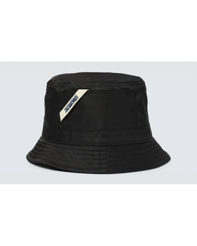 Jacquemus Cappello da pescatore Le Bob Ovalie Nero
