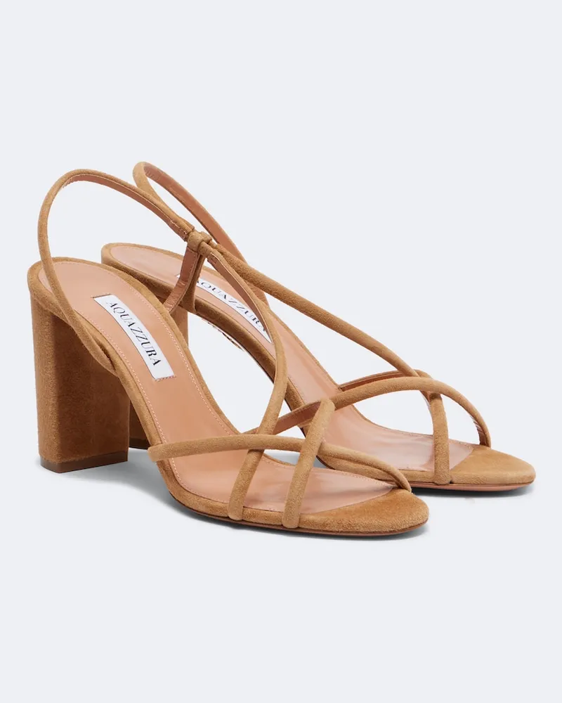 Aquazzura Sandali Horizon in suede Beige