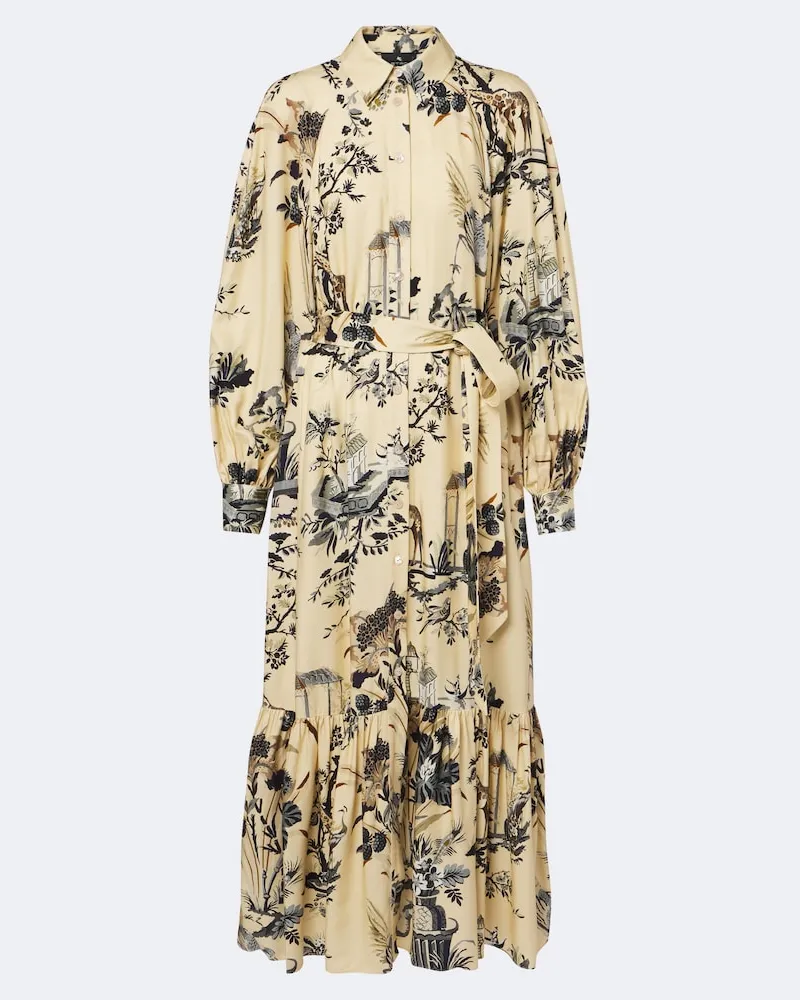Etro Abito lungo con stampa Bianco