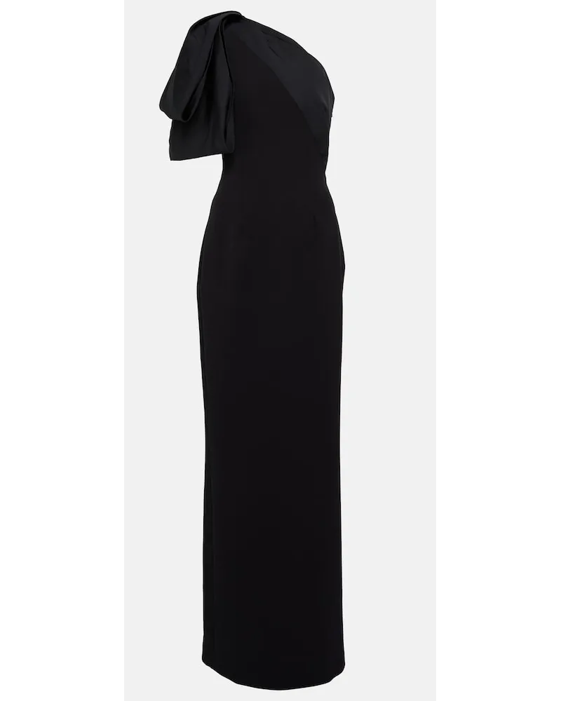 Safiyaa Abito lungo Maelys in crÃªpe Nero