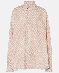 Marni Camicia in popeline di cotone a quadri Rosa