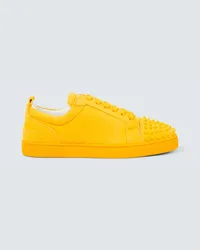 Christian Louboutin Sneakers Louis Junior Spikes in suede Giallo