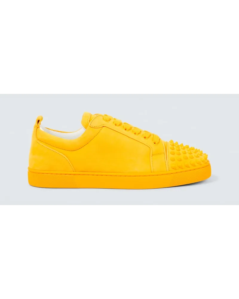 Christian Louboutin Sneakers Louis Junior Spikes in suede Giallo