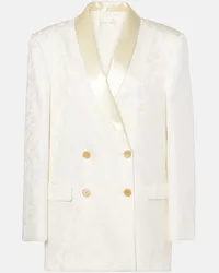 The Row Blazer Jerome in jacquard di seta Bianco