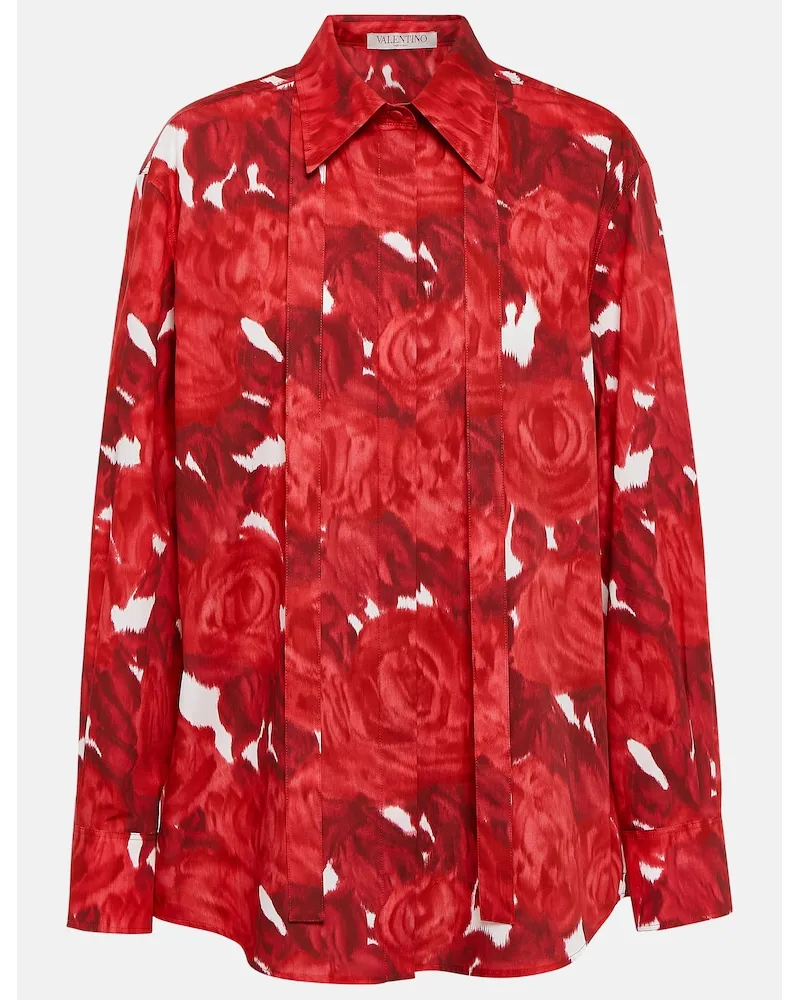 Valentino Garavani Camicia in cotone con stampa Rosso