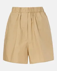 FRANKIE Shop Shorts Lui in cotone a vita alta Beige