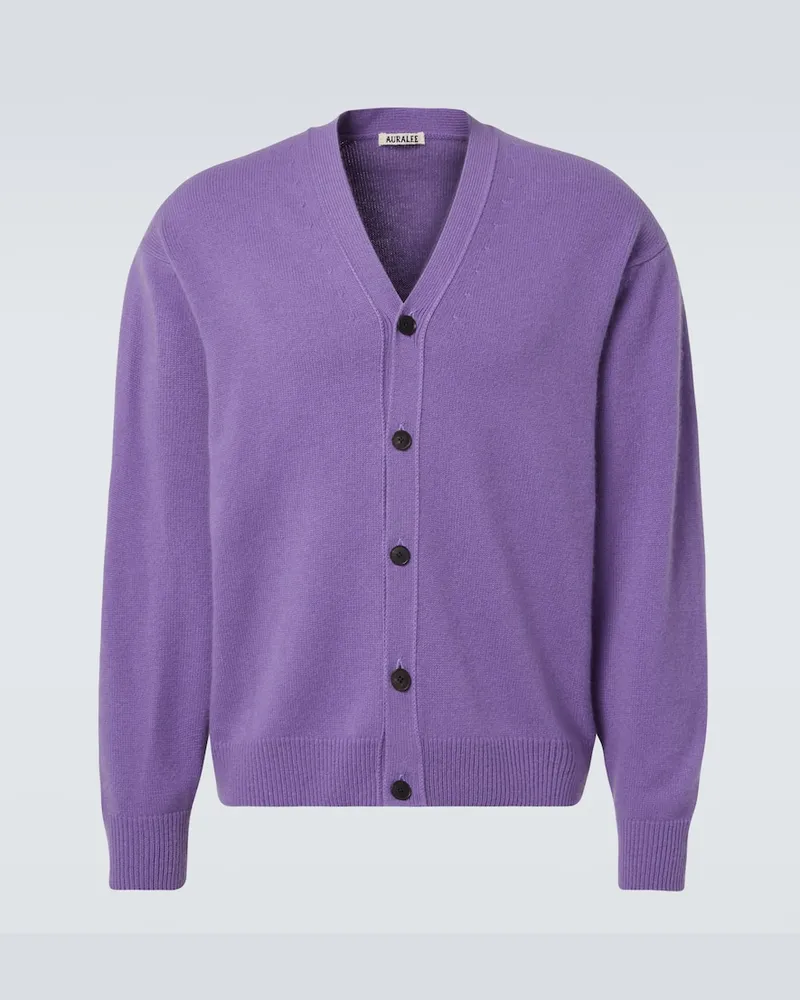 AURALEE Cardigan in cashmere Viola