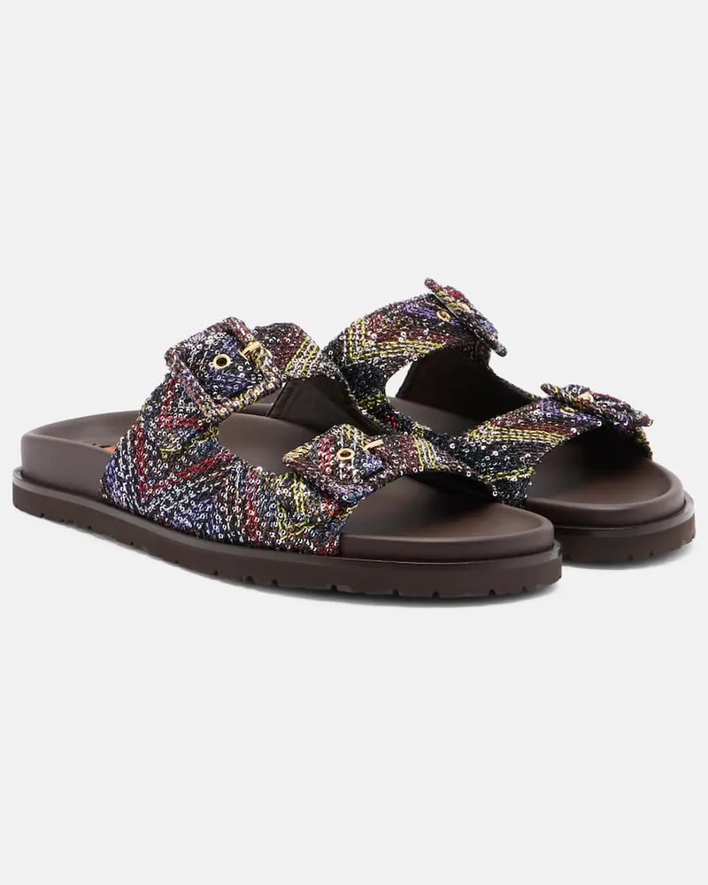 Missoni Sandali Clea a zig-zag con paillettes Multicolore