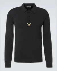 Valentino Garavani Polo VGold in misto lana Nero