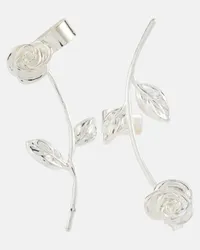 Magda Butrym Orecchini ear cuff Rose Argento