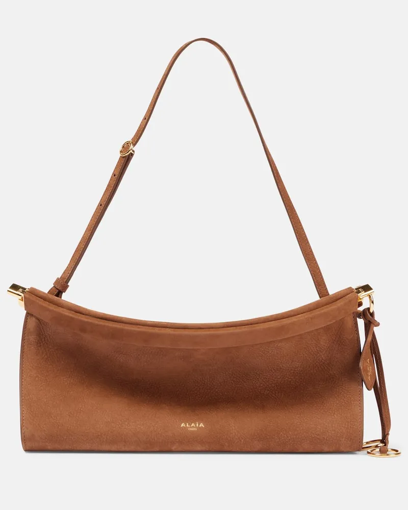 Alaïa AlaÃ¯a Borsa a spalla Le Click East West Medium in suede Marrone