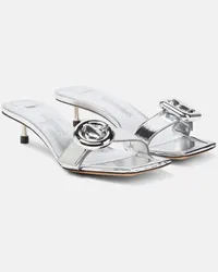 Jacquemus Sandali Regalo Basses in pelle metallizzata Metallizzato