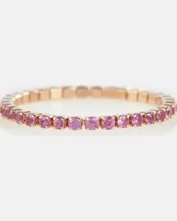 SHAY Anello Thread in oro rosa 18kt con zaffiri Rosa