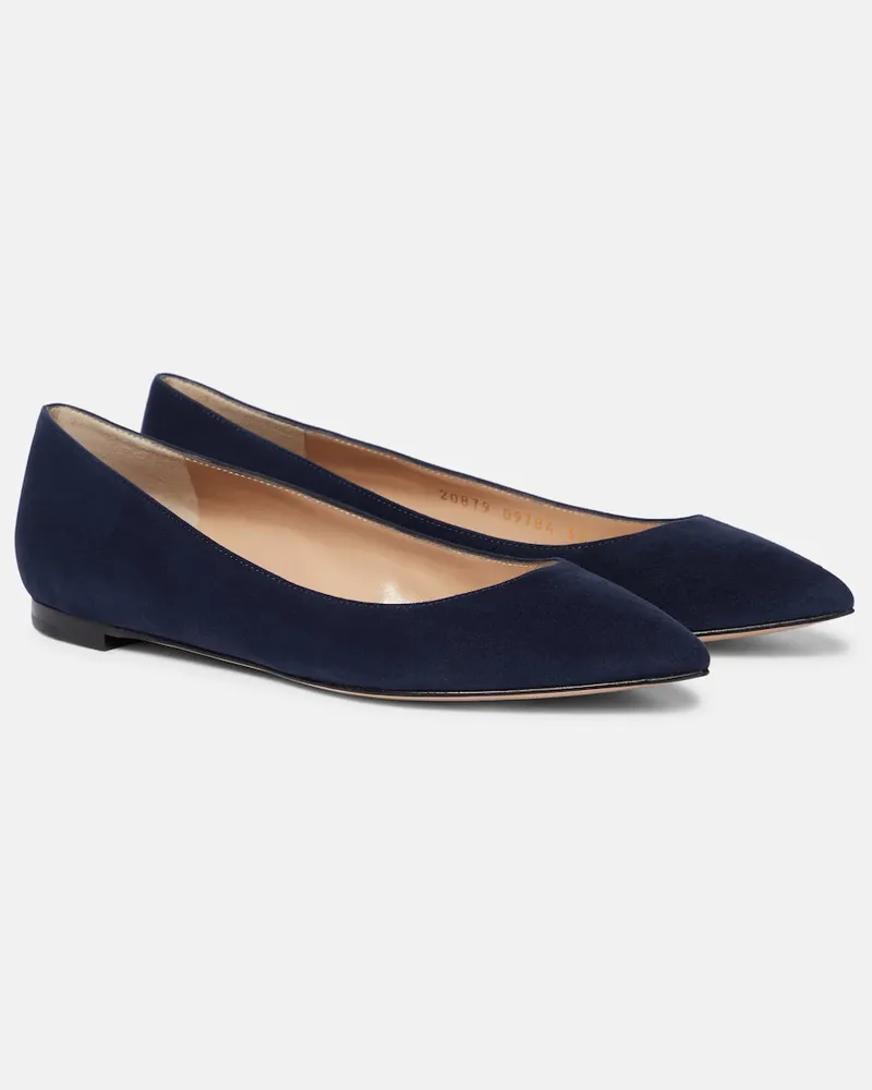 Gianvito Rossi Ballerine Gianvito in suede Blu