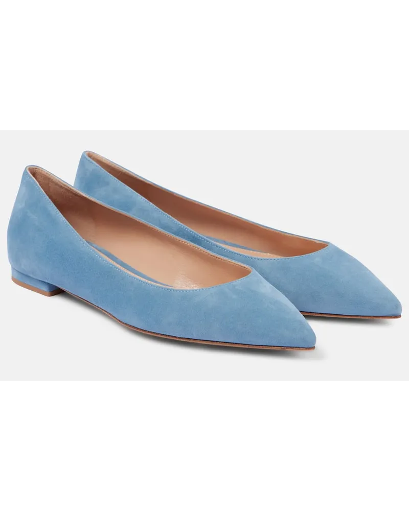 Gianvito Rossi Ballerine in suede Blu