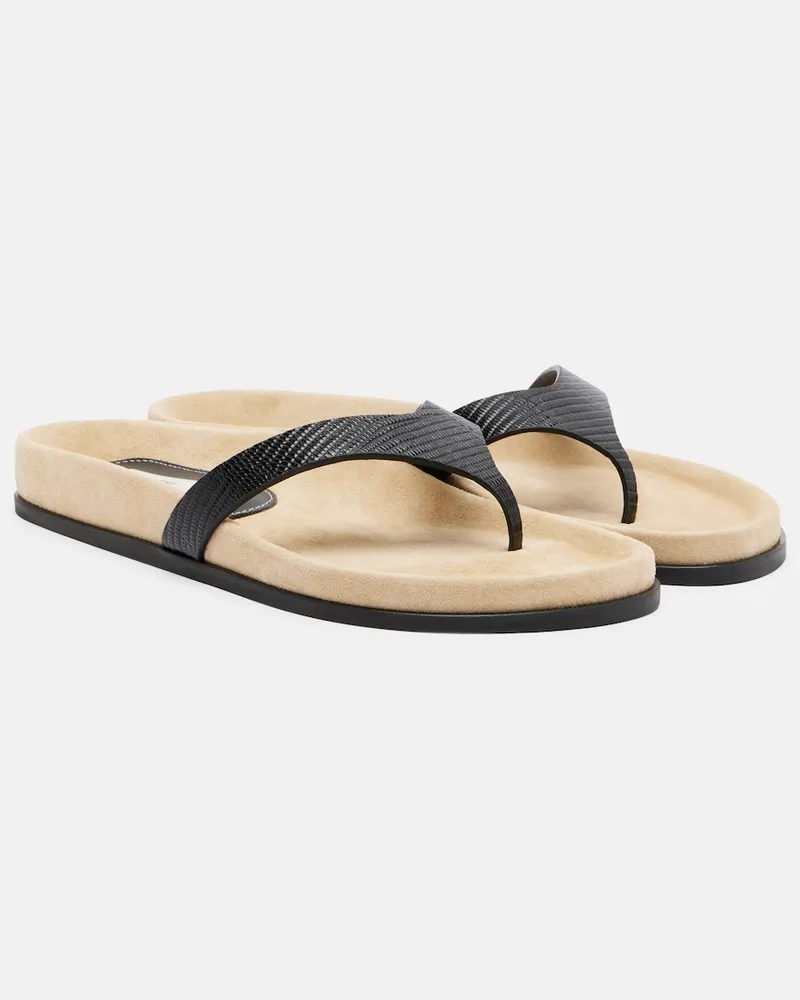 Totême Sandali infradito in pelle Nero