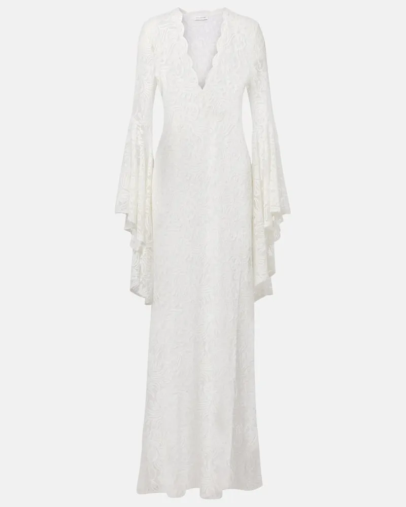Alexandra Miro Copricostume Kara in pizzo Bianco