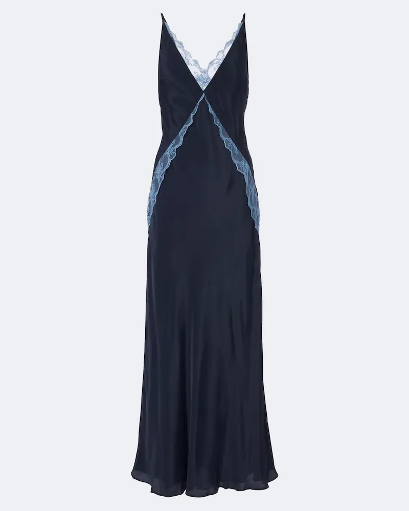 SIR Abito lungo Elsie con pizzo Blu