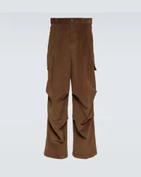 FRANKIE Shop Pantaloni cargo Garnett in velluto a coste Marrone