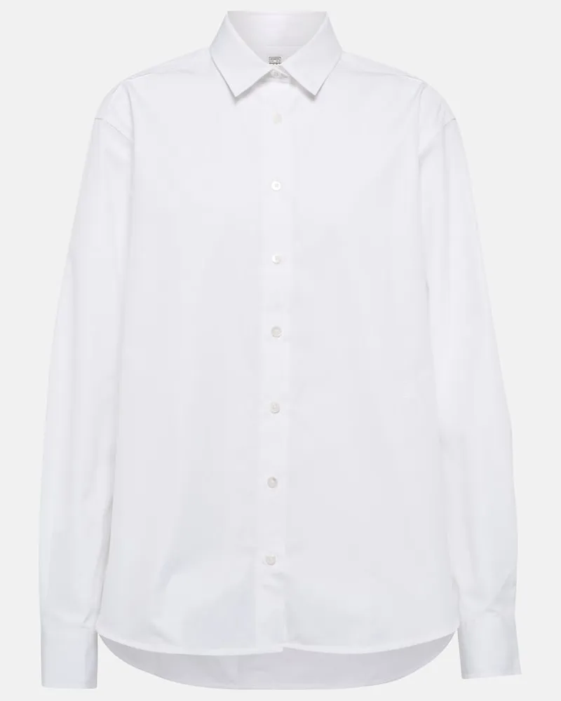 Totême Camicia in popeline di cotone Bianco