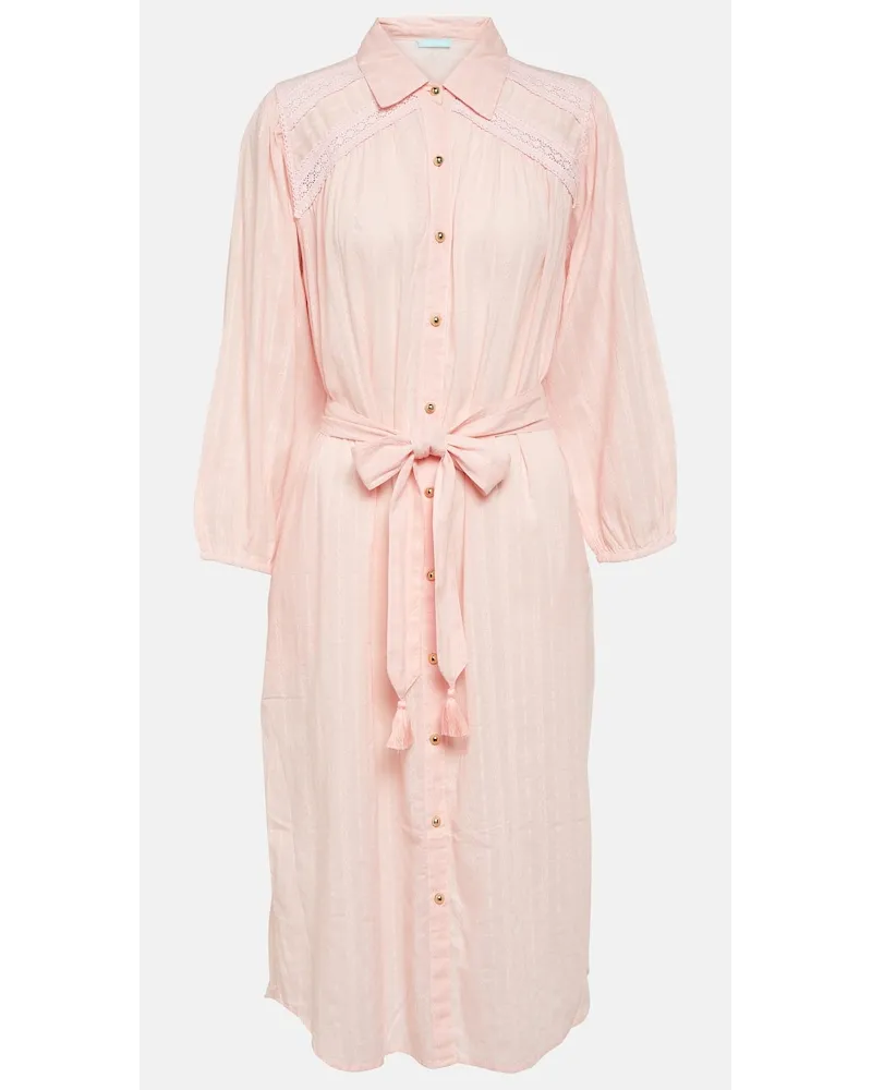 Melissa Odabash Abito chemisier Cressida in cotone Rosa