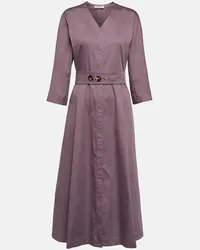 Max Mara Abito midi in cotone Viola