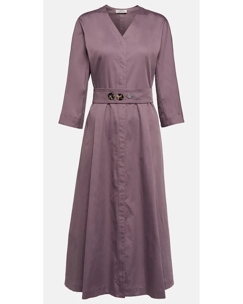 Max Mara Abito midi in cotone Viola