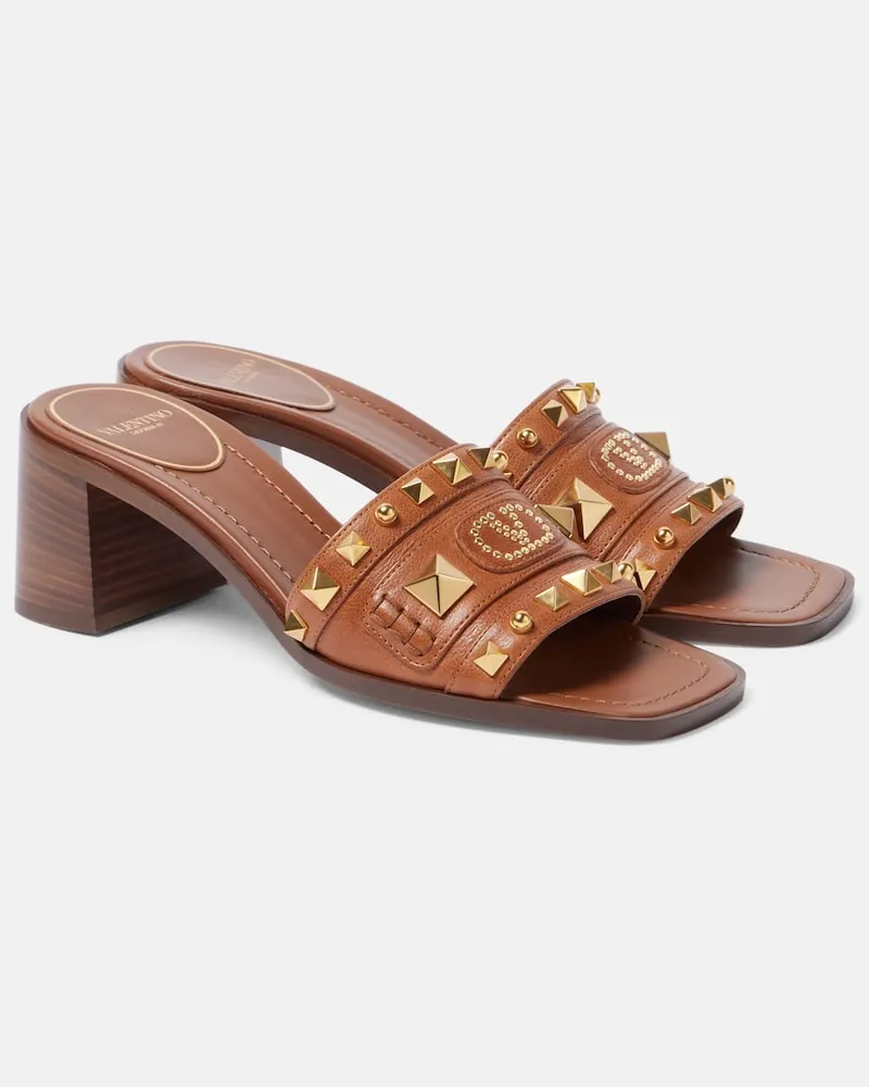 Valentino Garavani Mules Plaster Caster 60 in pelle Marrone