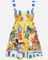 Dolce & Gabbana Miniabito Portofino in cotone con stampa Multicolore