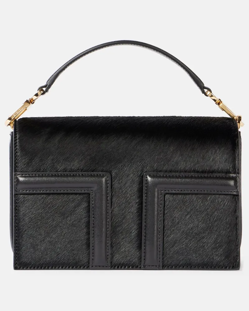 Totême Borsa T-Flap Mini in cavallino Nero