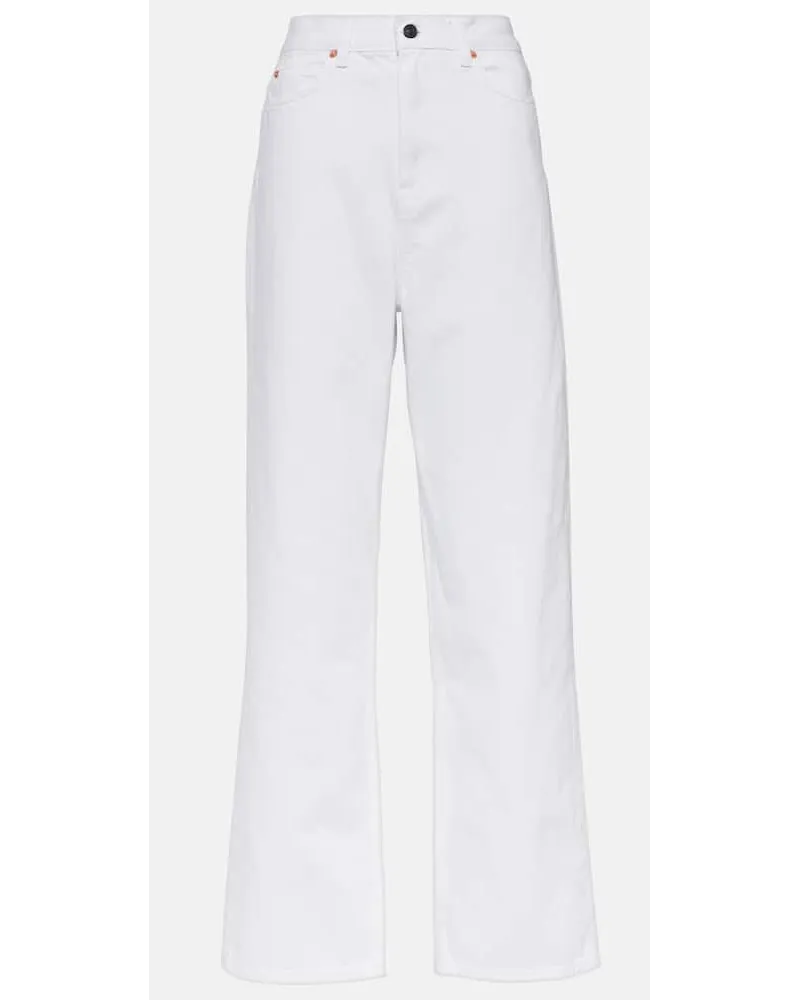 WARDROBE.NYC Jeans regular a vita alta Bianco