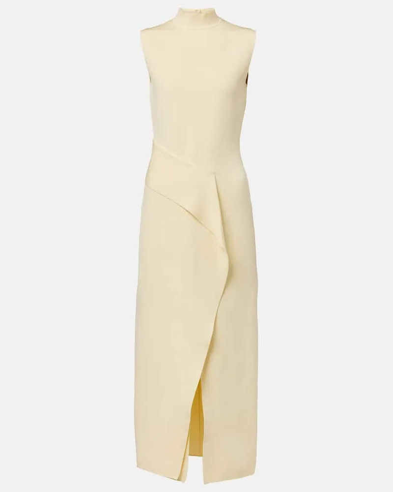Roland Mouret Abito midi asimmetrico Giallo