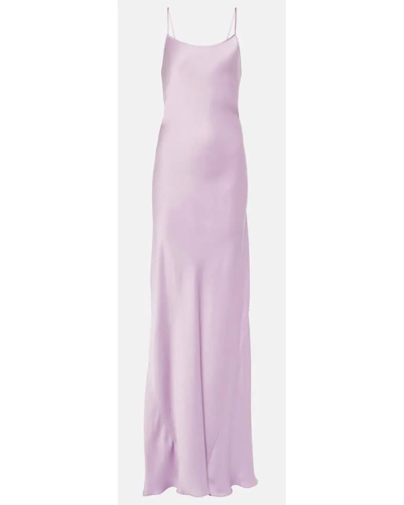 Victoria Beckham Abito lungo in raso Viola