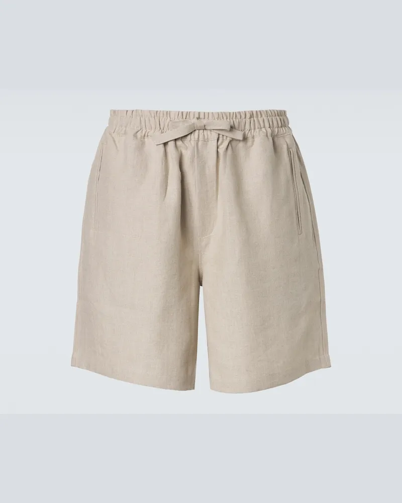 SAMAN AMEL Shorts in lino Beige