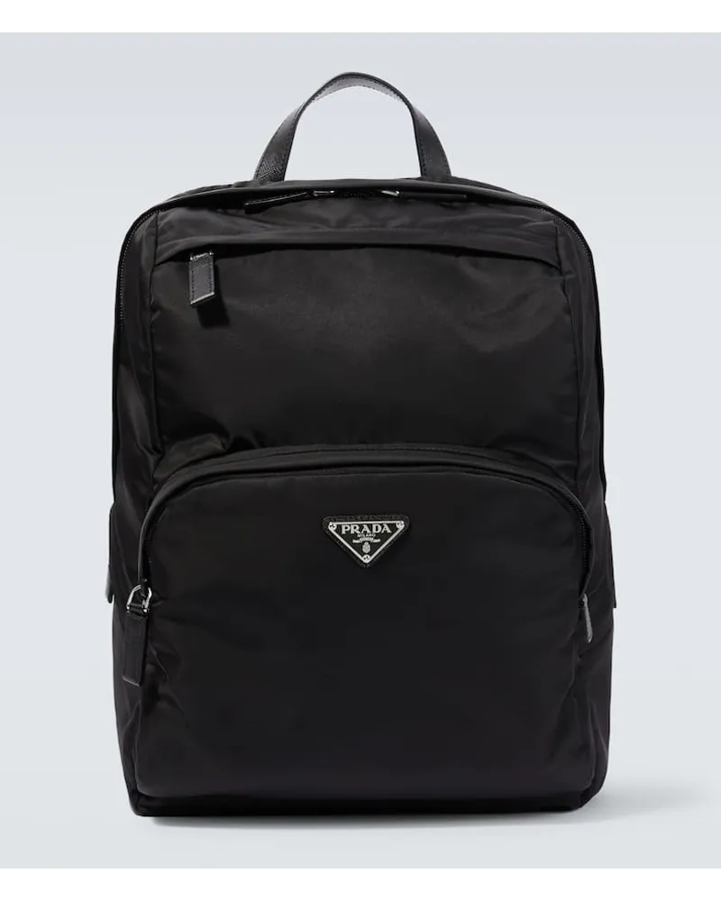 Prada Zaino in Re-Nylon con logo Nero