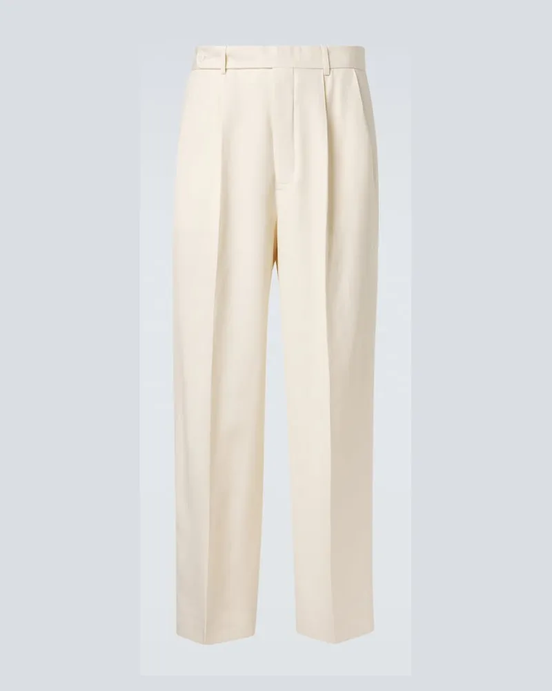 BODE Pantaloni a vita alta Bianco