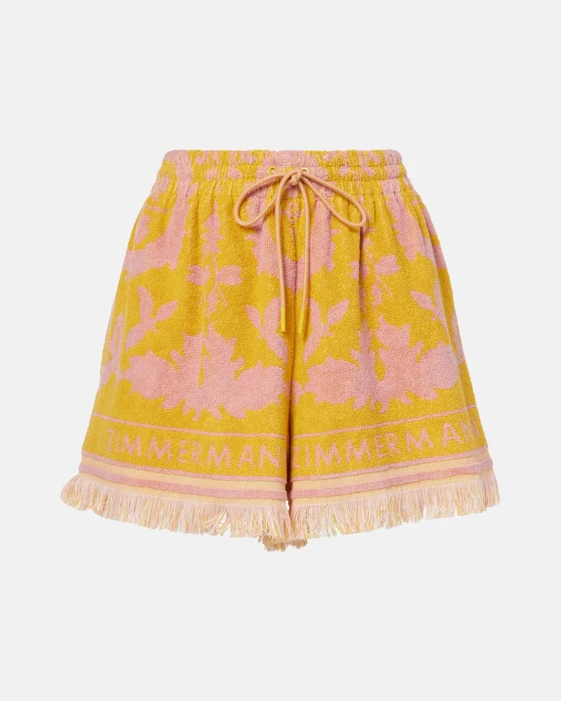 Zimmermann Shorts Wylie in spugna di cotone Giallo