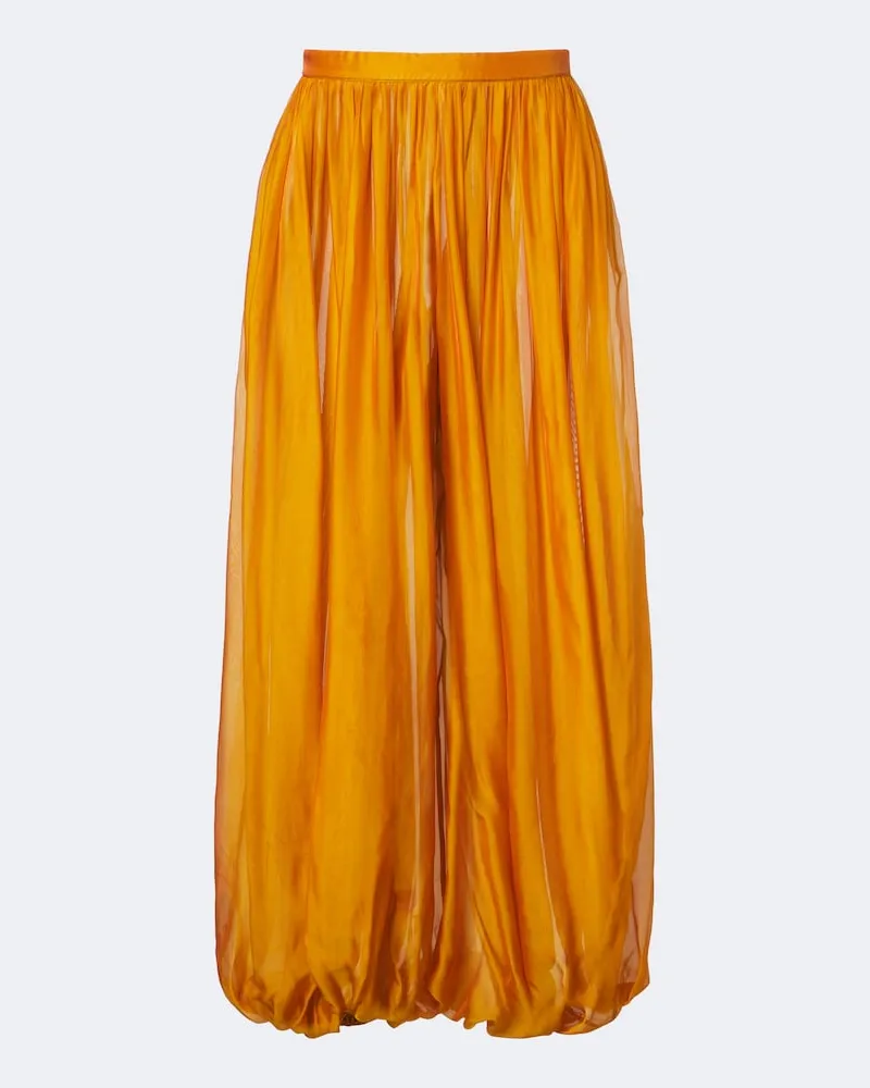 Retrofête Retrofête Pantaloni balloon Evolet in chiffon Arancione