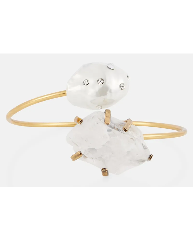 Erdem Bracciale Pearl in ottone bagnato in oro Bianco